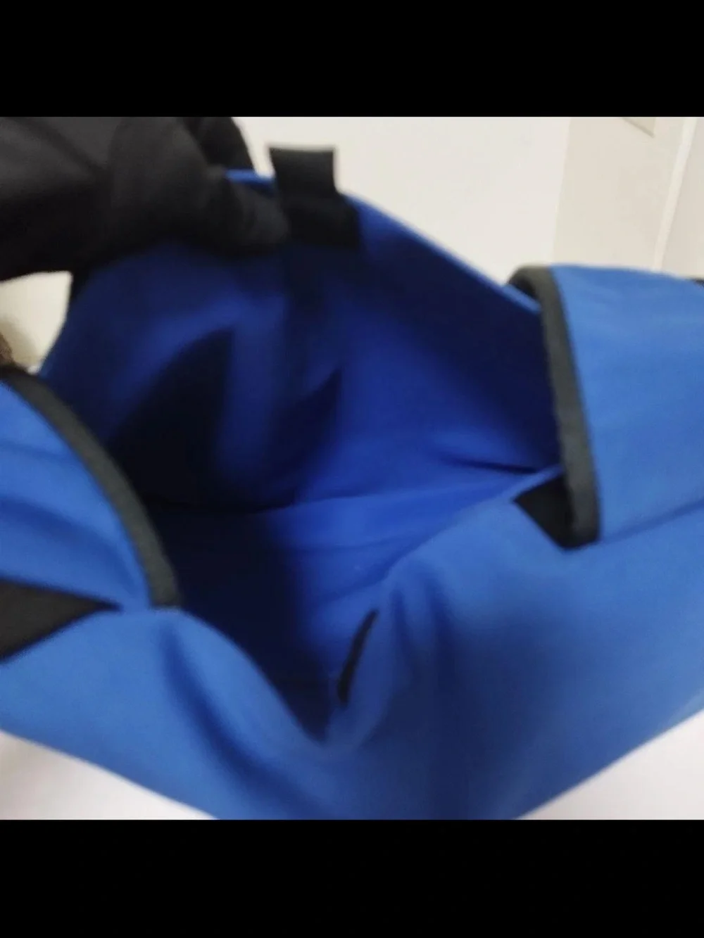 Miu Miu Cobalt Blue Messenger Bag with Black Trim